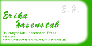 erika hasenstab business card